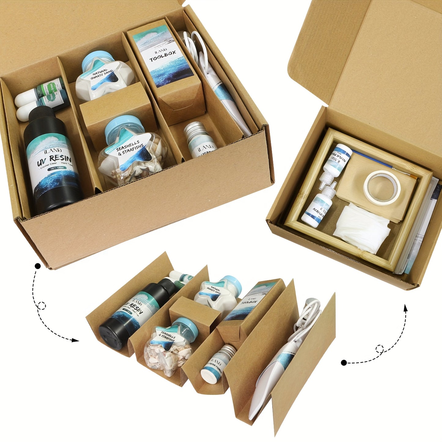 Crafts For Adults Women, Creative UV Resin Craft Kit For Beginners, Crafting Gifts For Women, Beach Lovers And Teens, DIY Projects Of Ocean Diorama Kit, Enjoying Art Therapy And Crafty Charm