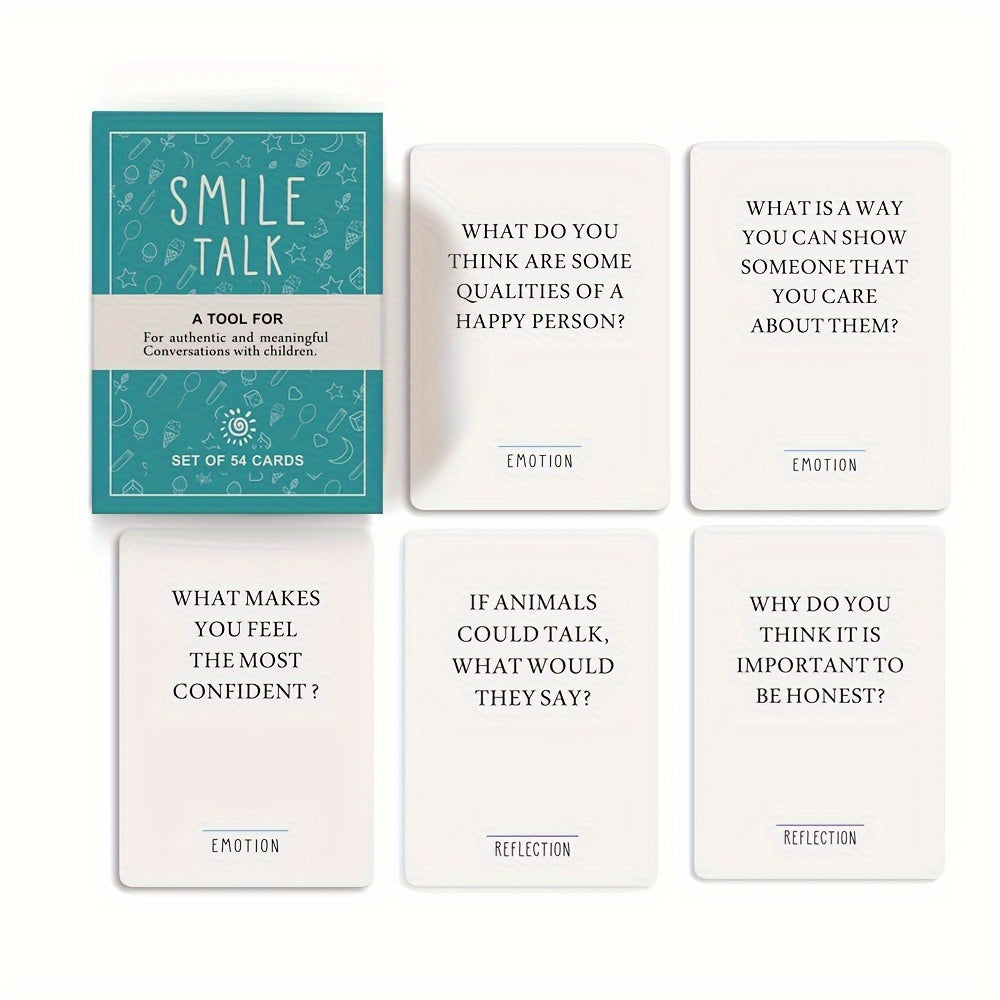 Heart Bridge Smile Talk Card Game - Meaningful Family Conversation & Creative Thinking, Perfect For Parties & Holidays, Ages 8-12