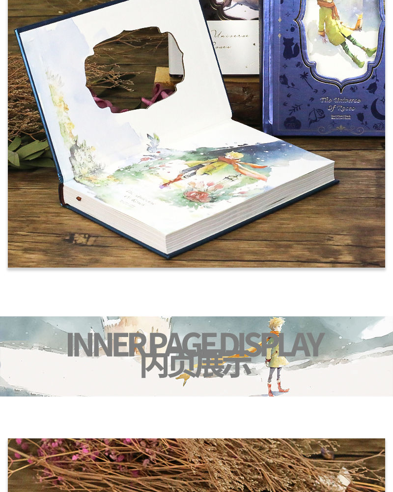 The Little Prince Guardian of Rose Sunset Appointment book Weekly Daily Schedule agenda A5 journal diary notebooks gift box set