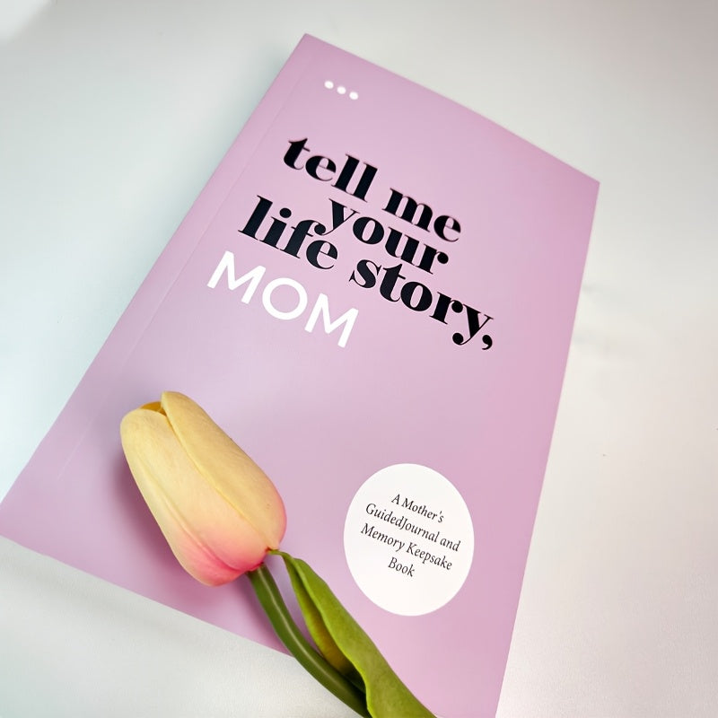 [A Guided Memory Book for Parents] Tell Me Your Life Story, Mom: A Guided Memory Book for Parents to Share Their Journey and Love, English Edition, Paper Material, for Daily Office Supplies, Journal Diary Notebook