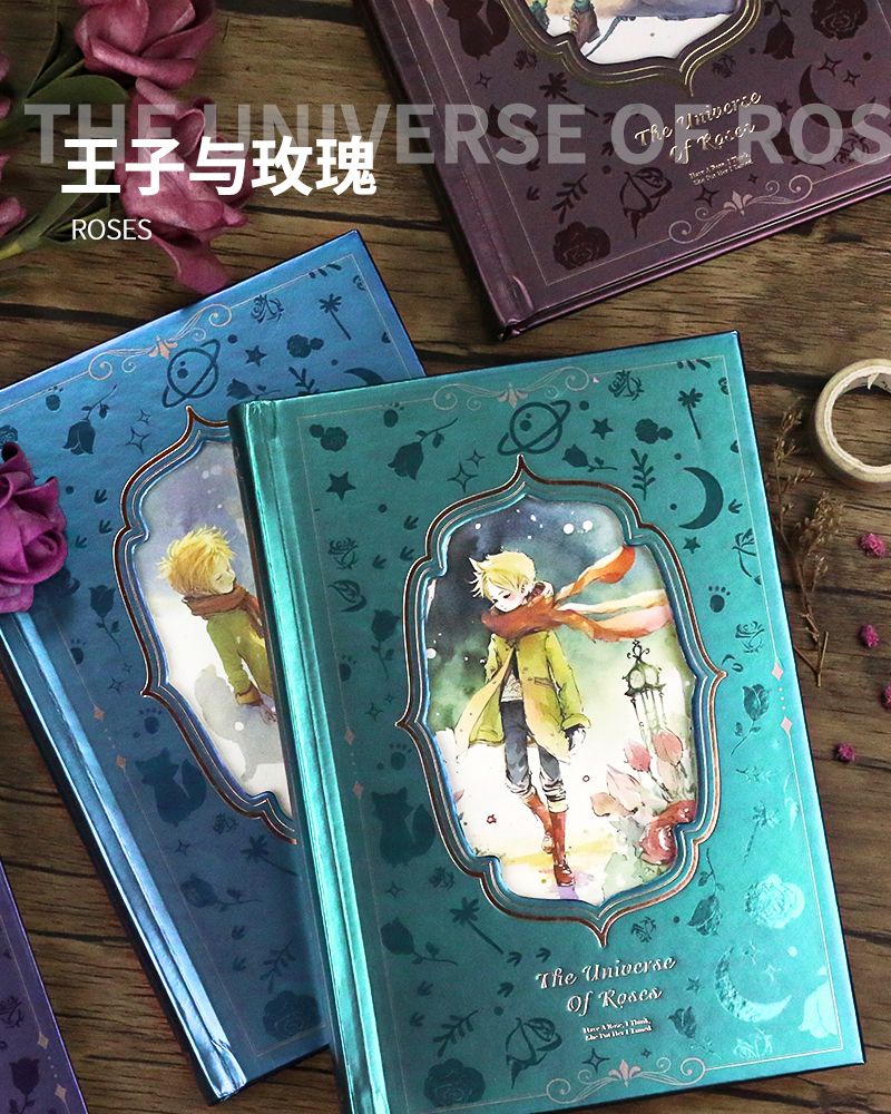 The Little Prince Guardian of Rose Sunset Appointment book Weekly Daily Schedule agenda A5 journal diary notebooks gift box set