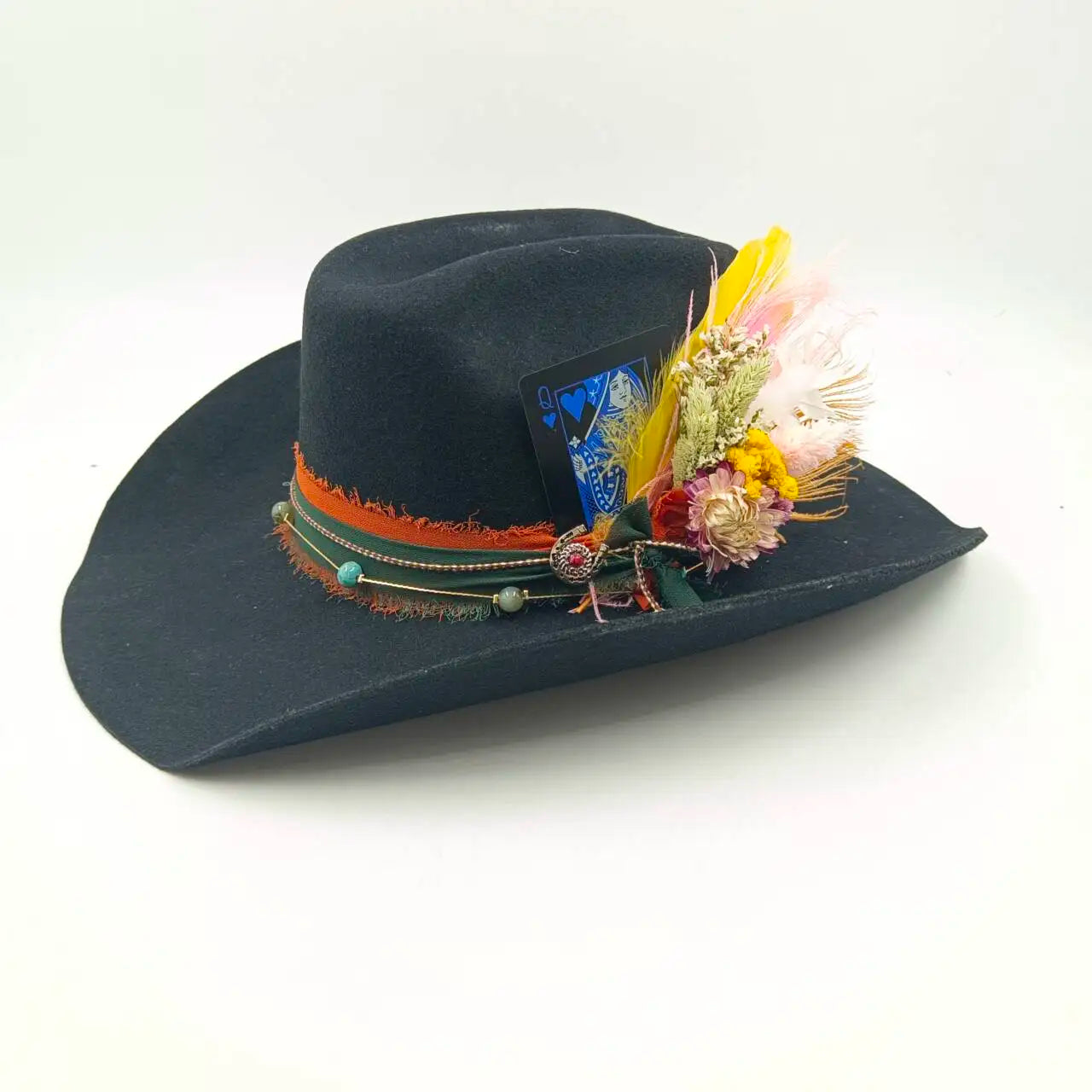 Cowboyhat autumn and winter new wool felt cowboy hat jazz hat European and American fashion casual curling cowboy hat