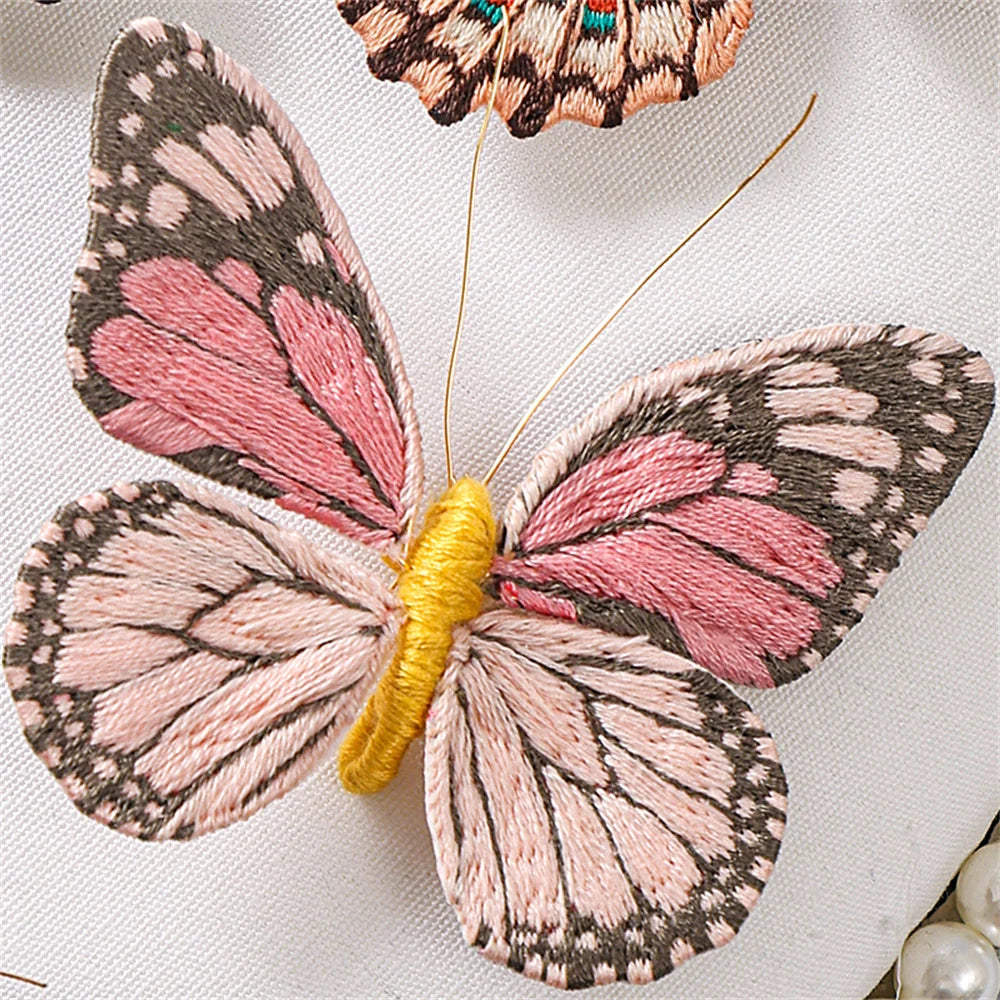 Starter Embroidery Kit Handmade Butterfly Diy Sewing Embroidered Kit With Hoop Embroideri Home Decor Needlework Cross-stitch Set