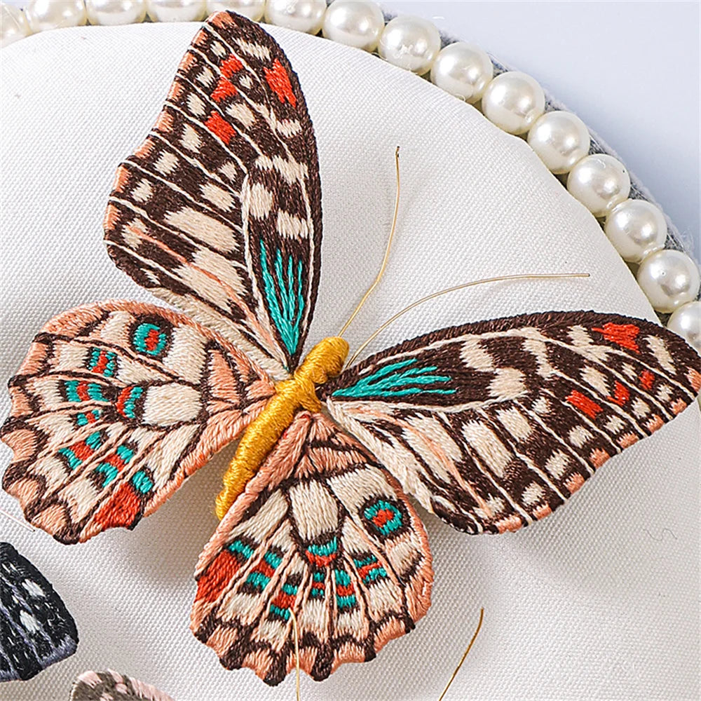 Starter Embroidery Kit Handmade Butterfly Diy Sewing Embroidered Kit With Hoop Embroideri Home Decor Needlework Cross-stitch Set