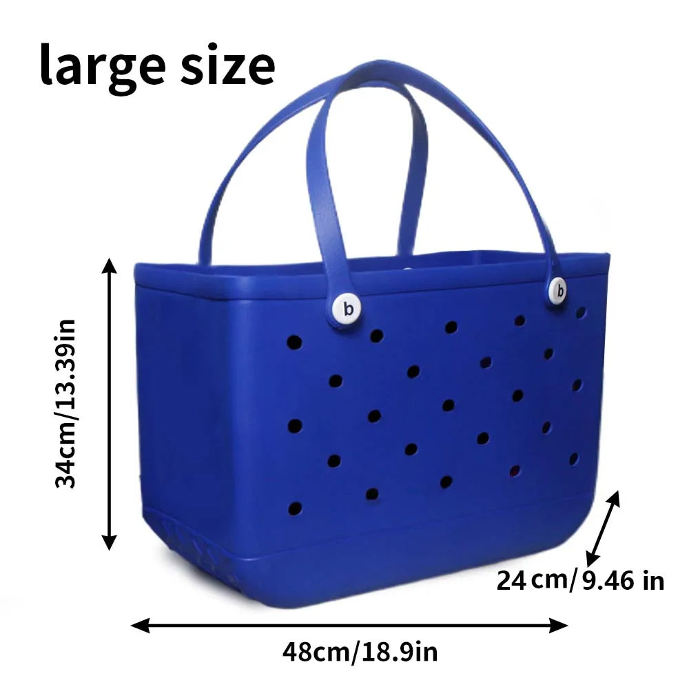 XL Bogg Bag Fashion Mommy Diaper Storage Baskets Washable Handbag EVA Summer Beach Bags Large Capacity Travel Bag for Picnic