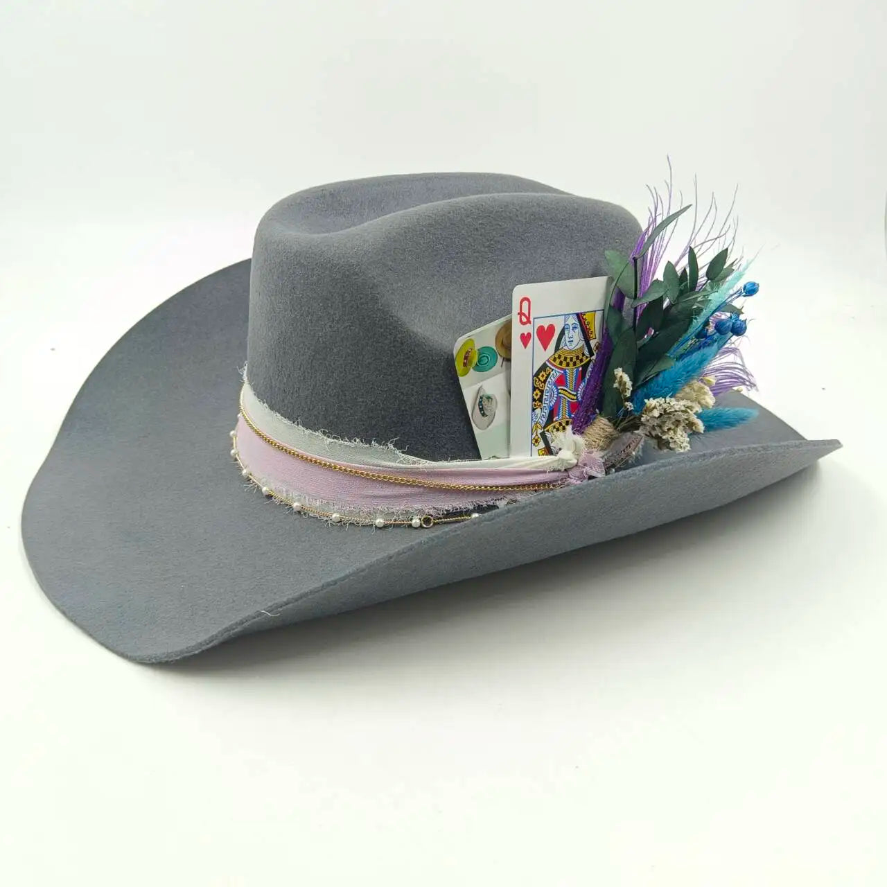 Cowboyhat autumn and winter new wool felt cowboy hat jazz hat European and American fashion casual curling cowboy hat