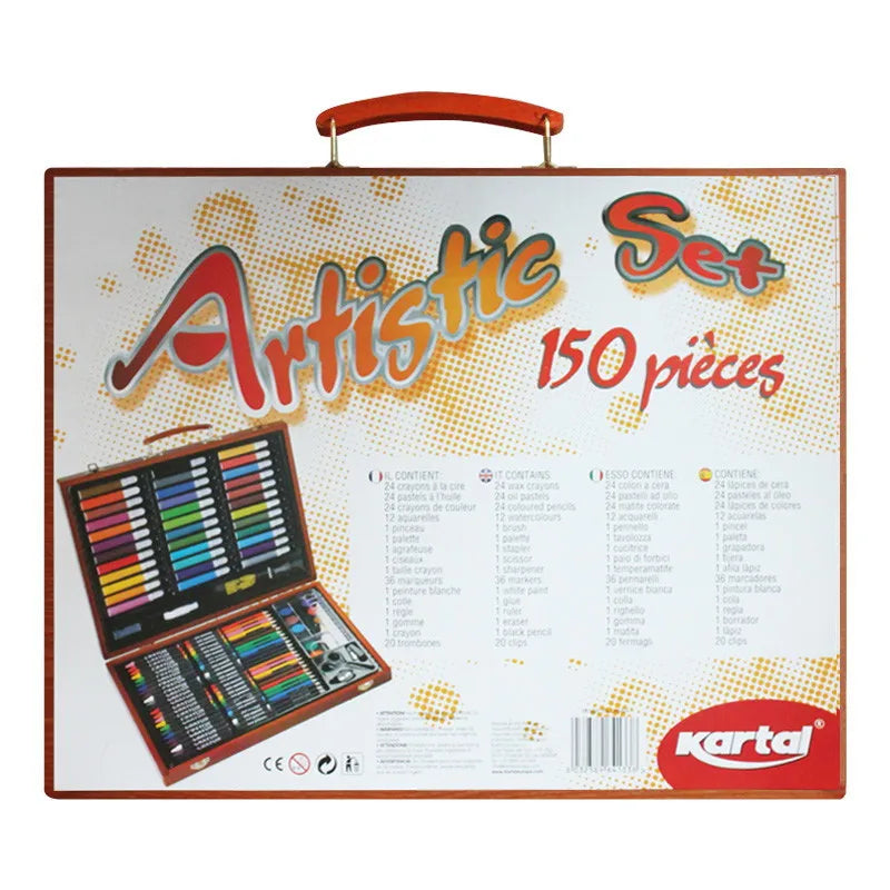 Art Painting Set 145/150/168/208 PCS Water Color Pen Crayon Oil Pastel Colored Pencil Drawing Stationery Gift Kit For Children