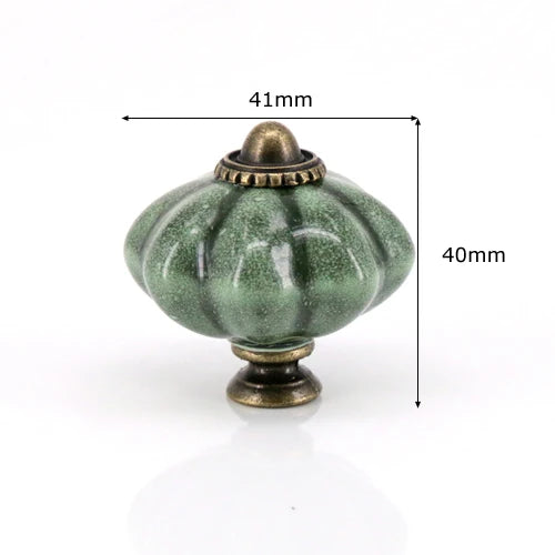 1x Green color series Ceramic Knobs  Dresser Drawer Cabinet Handle Pulls / CuteKitchen Cupboard Knob Furniture Hardware