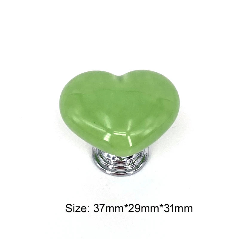 1x Green color series Ceramic Knobs  Dresser Drawer Cabinet Handle Pulls / CuteKitchen Cupboard Knob Furniture Hardware