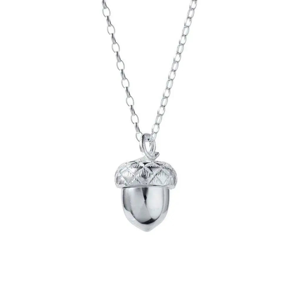 1 Pc Acorn Pendant Necklace Can Open Pinecone Cone Box Heart Shape Pendant For Women Fashion Jewelry