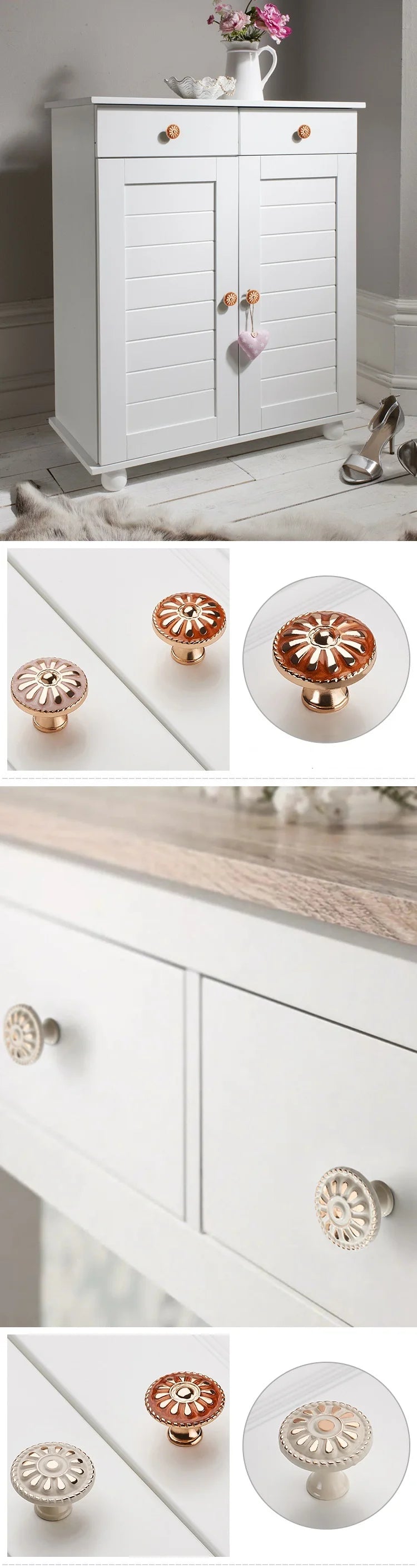 Retro Red Bronze Kitchen Cabinet Knobs Cupboard Door Zinc Alloy Handles Vintage Wardrobe Furniture Handle Drawer Pulls