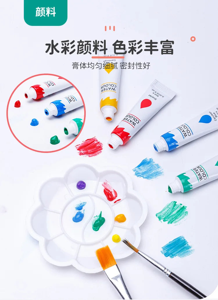 140pcs/Set Painting Drawing Art Set Paint Brushes Markers Watercolor Colour Pen Watercolor Pencils Art Supplies Kids Gift Anime