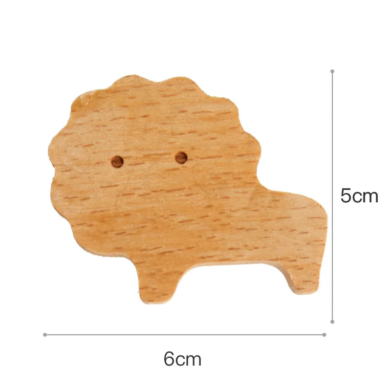 Wooden Drawer Hooks Room Decor Animal Hook Wall Keychain Coat Hook Home Wardrobe Cute Wood Hook Hanger Kitchen Accessories