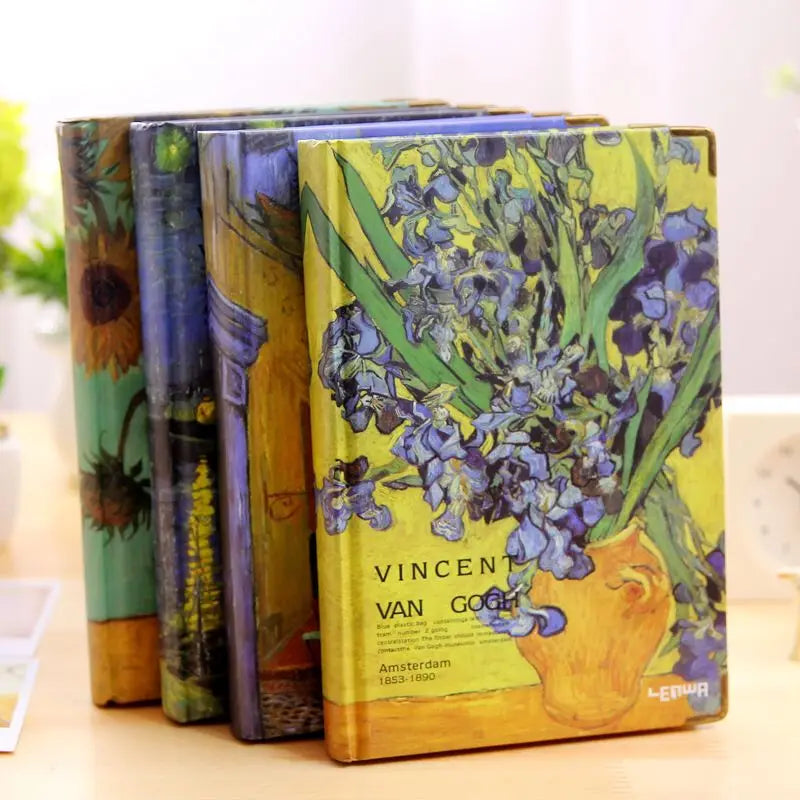 Hardcover Colorful Pages Van Gogh Style Art Painting Notebook Diary Journal Sketch Book 19cmx13cm