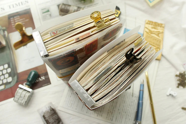 Fromthenon PVC Travelers Notebook Filler Paper Folder Transparent File storage book Japanese stationery Office & School Supplies