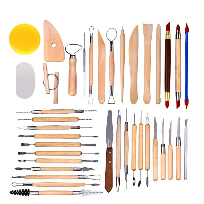 sell like hot cakes pottery clay sculpture tool indentation silicone pen Sculpture knife set multifunctional combination