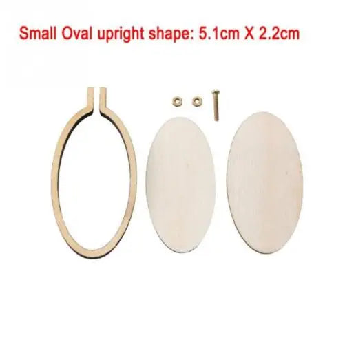 Mini Wood Embroidery Hoop Pendant Laser Cut Embroidery Frame Tiny Stitching Jewelry Hoop For Necklace Oval And Round