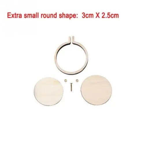 Mini Wood Embroidery Hoop Pendant Laser Cut Embroidery Frame Tiny Stitching Jewelry Hoop For Necklace Oval And Round