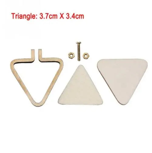 Mini Wood Embroidery Hoop Pendant Laser Cut Embroidery Frame Tiny Stitching Jewelry Hoop For Necklace Oval And Round