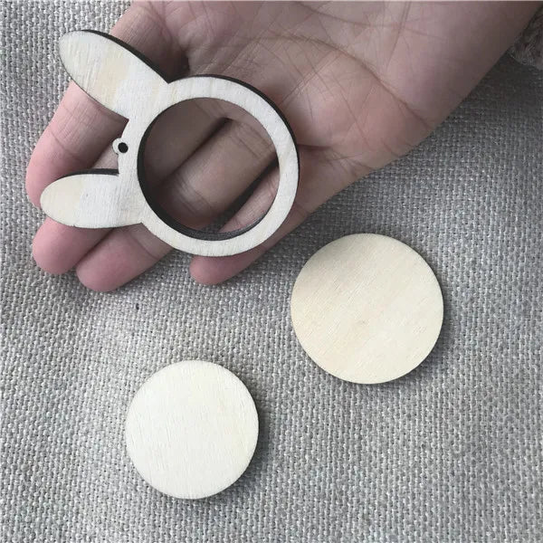 Mini Wood Embroidery Hoop Pendant Laser Cut Embroidery Frame Tiny Stitching Jewelry Hoop For Necklace Oval And Round