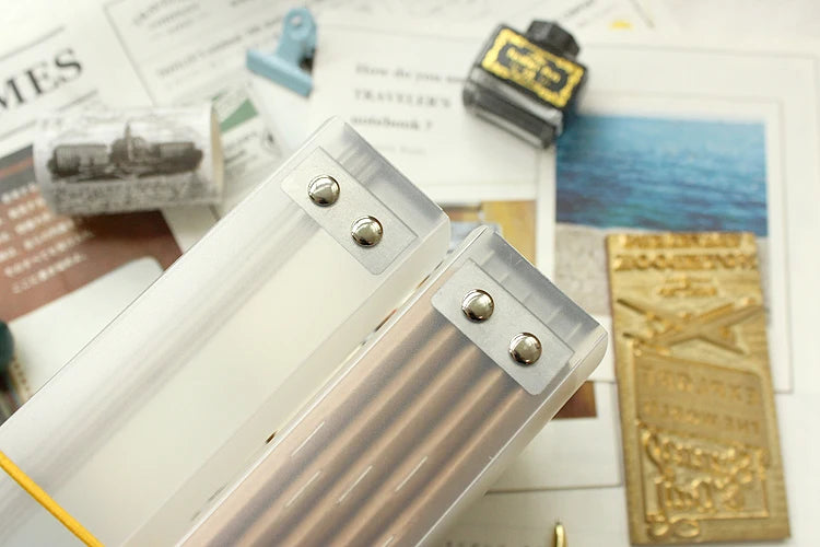 Fromthenon PVC Travelers Notebook Filler Paper Folder Transparent File storage book Japanese stationery Office & School Supplies