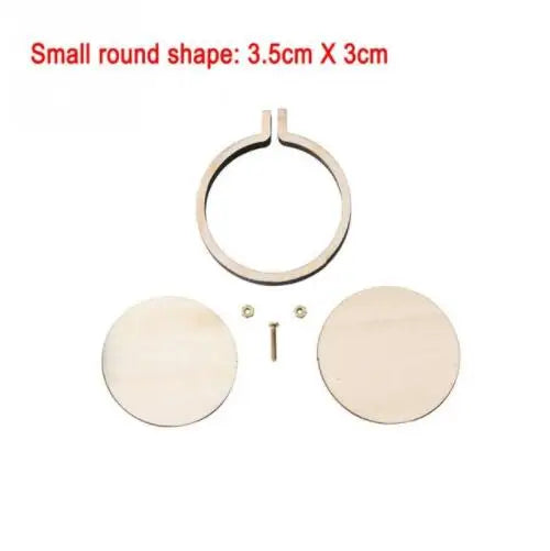 Mini Wood Embroidery Hoop Pendant Laser Cut Embroidery Frame Tiny Stitching Jewelry Hoop For Necklace Oval And Round