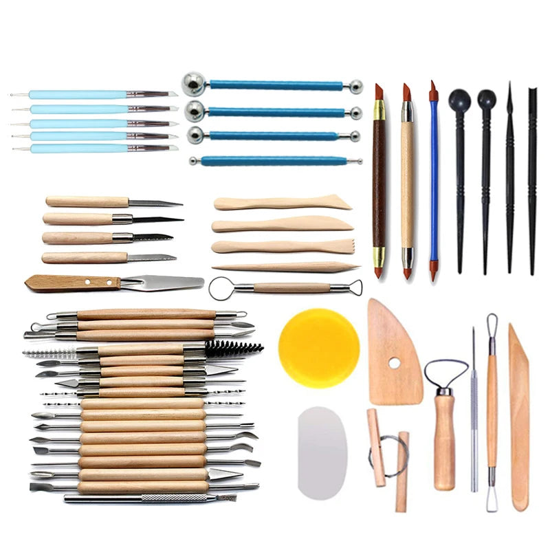 sell like hot cakes pottery clay sculpture tool indentation silicone pen Sculpture knife set multifunctional combination