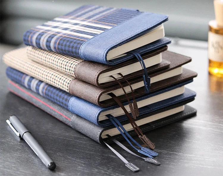 Fromthenon Fabric Cover Notebook Grid Lined Blank Paper Journals A5A6 Japanese Hobo Planner Diary notepad Stationery