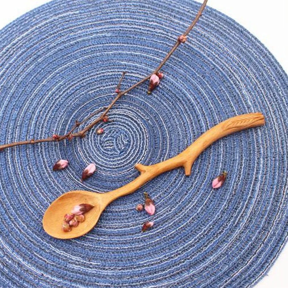 Creative Japanese Style Beech Spoons Branch Shape Long Handle Scoop Coffee Stirring Spoon Soup Spoon Tableware