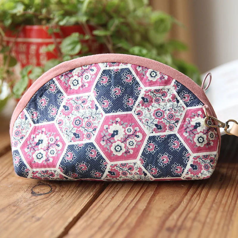 DIY Embroidery Kit of Pencil Case Cosmetic Bag Flower Pattern Printed Cross stitch kits Sewing Art Needlework Handicraft Gift