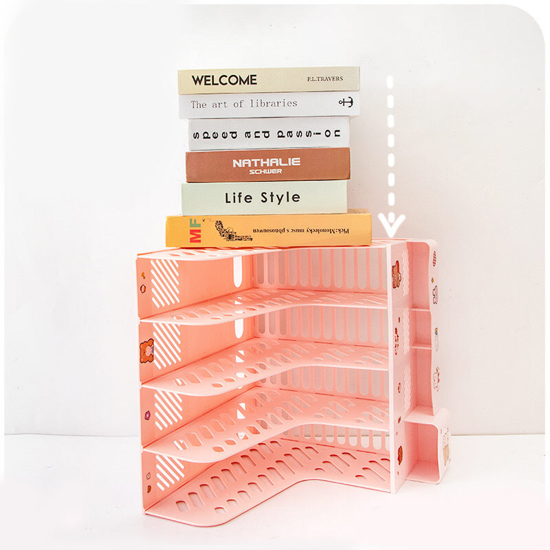 Bookends for Shelves Book Support Stand Multifunction Bookshelf Desk Organizer Office Accessories