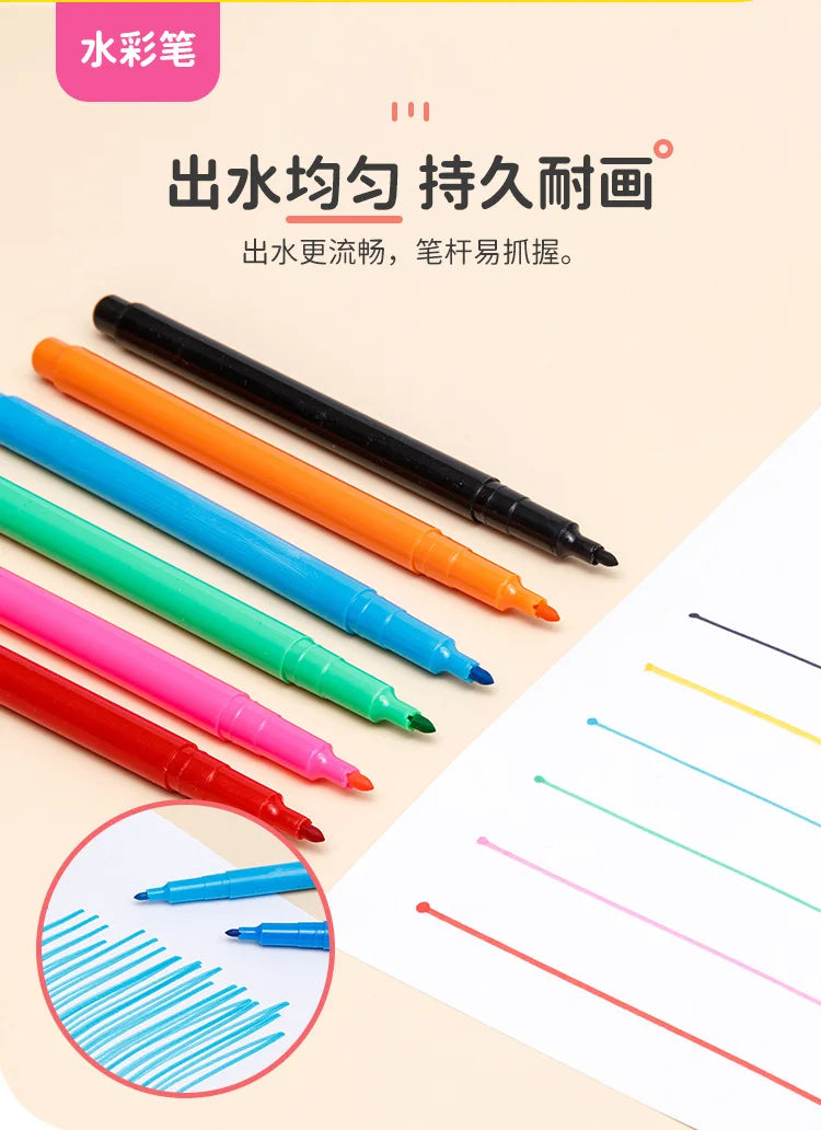 140pcs/Set Painting Drawing Art Set Paint Brushes Markers Watercolor Colour Pen Watercolor Pencils Art Supplies Kids Gift Anime