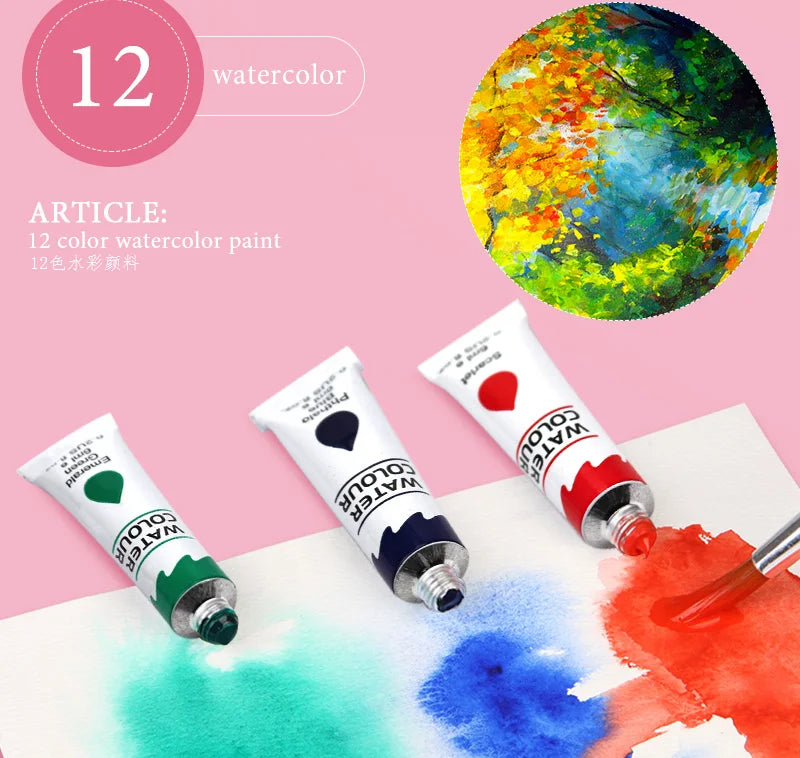 Art Painting Set 145/150/168/208 PCS Water Color Pen Crayon Oil Pastel Colored Pencil Drawing Stationery Gift Kit For Children