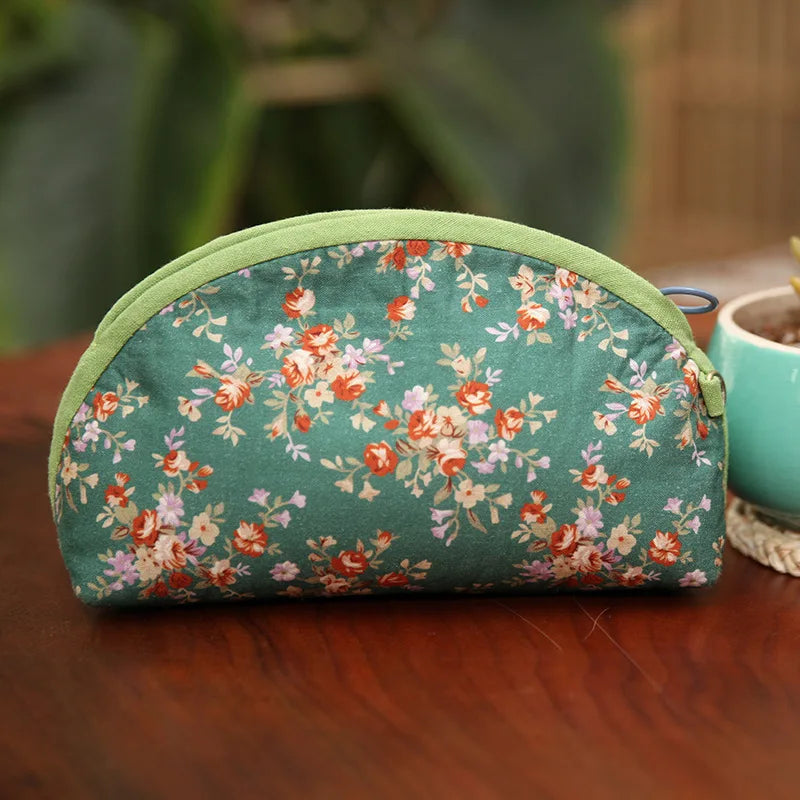 DIY Embroidery Kit of Pencil Case Cosmetic Bag Flower Pattern Printed Cross stitch kits Sewing Art Needlework Handicraft Gift