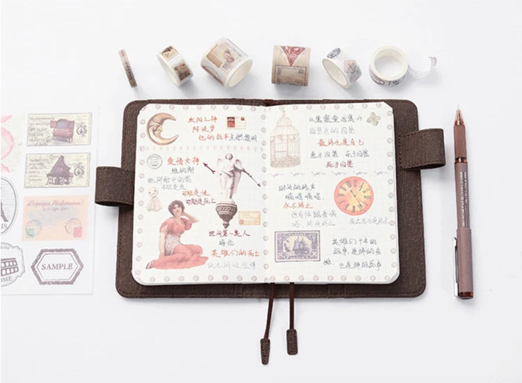 Fromthenon Fabric Cover Notebook Grid Lined Blank Paper Journals A5A6 Japanese Hobo Planner Diary notepad Stationery