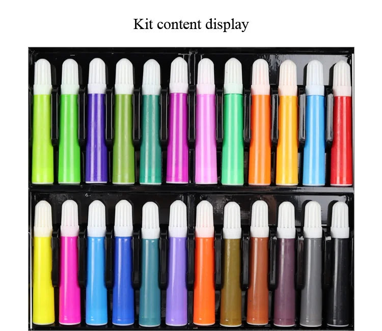 Art Painting Set 145/150/168/208 PCS Water Color Pen Crayon Oil Pastel Colored Pencil Drawing Stationery Gift Kit For Children