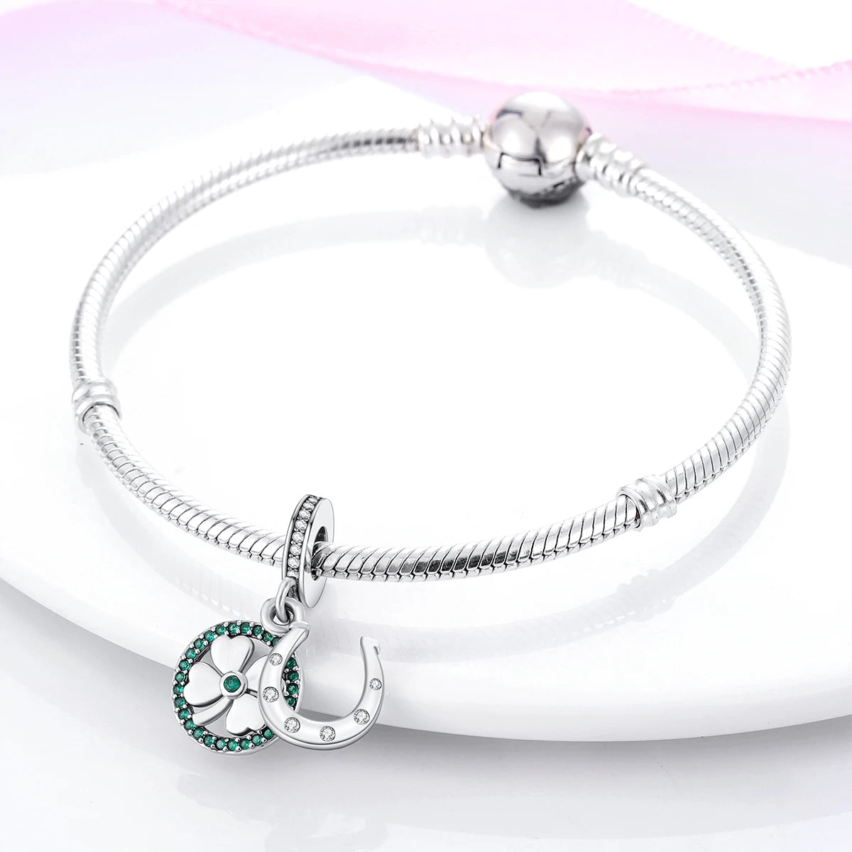 Silver Plated Charms For Woman Summer Green Cactus Avocado Beads Fit Original Pandora Bracelet Necklace DIY Dangle Charms