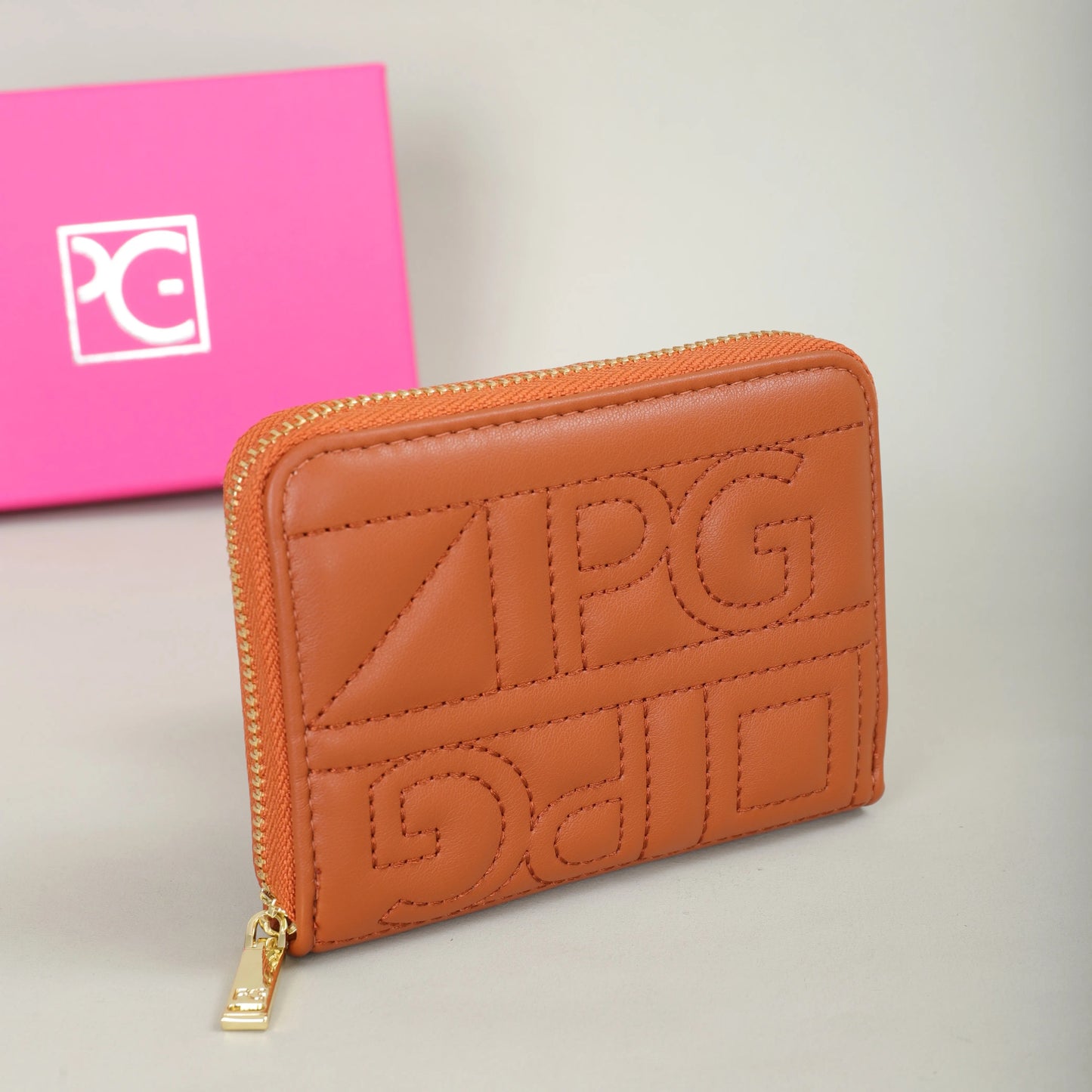 PG PATSY GARIS Fashion Classic Retro Men's and Women's Universal Wallet Letter Printed Portable Card Bag Zero Wallet Wallet