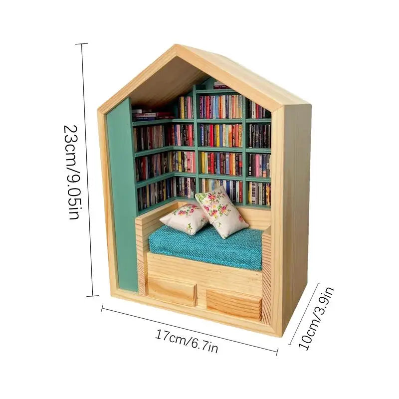 Anxiety Bookroom Shake Away Your Anxiety Bookshelf Toy Books Decor Set Unique Stress Reliever Bookroom Miniature Bookshelf