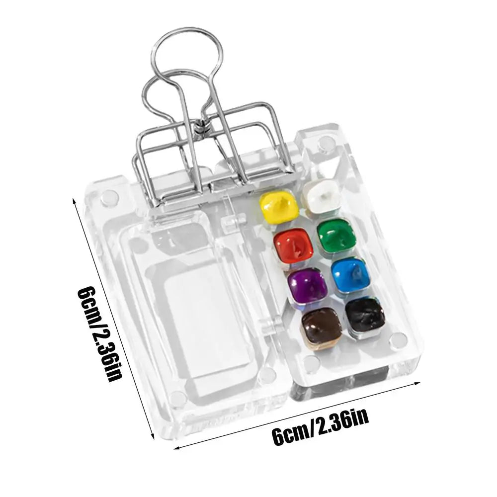 Acrylic Mini Watercolor Palette Empty 8/15 Grid Portable Paint Box Travel Painting Watercolor Packaging Paint Tray Art Supplies