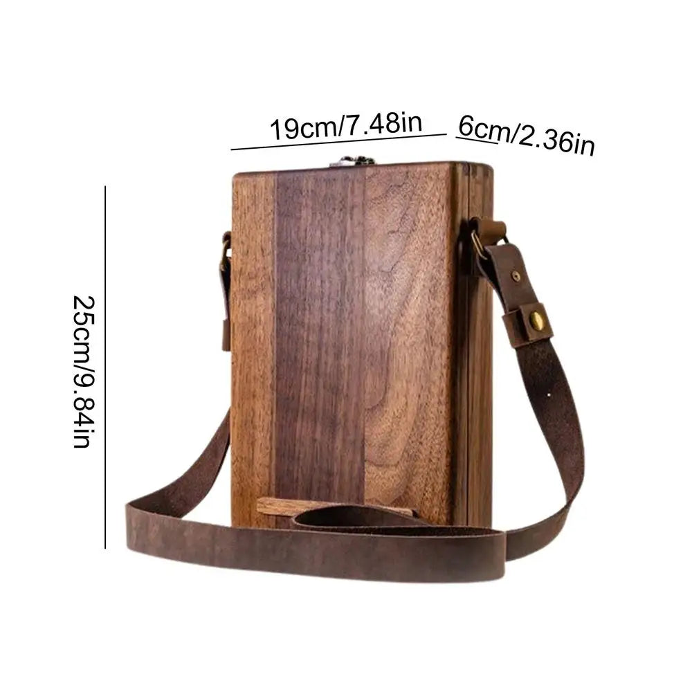 Retro Nostalgic Writers Wood Box Bags Wood Messenger Bags Postman Outdoor Briefcase Art Supplies Box Home Decor Storage Box