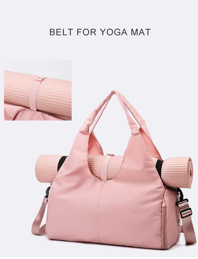 Women Large Capacity Travel Handbag Casual Multi Layer Pockets Shoulder Bag Girls Sports Yoga Luggage Storage Duffle Pack Tote