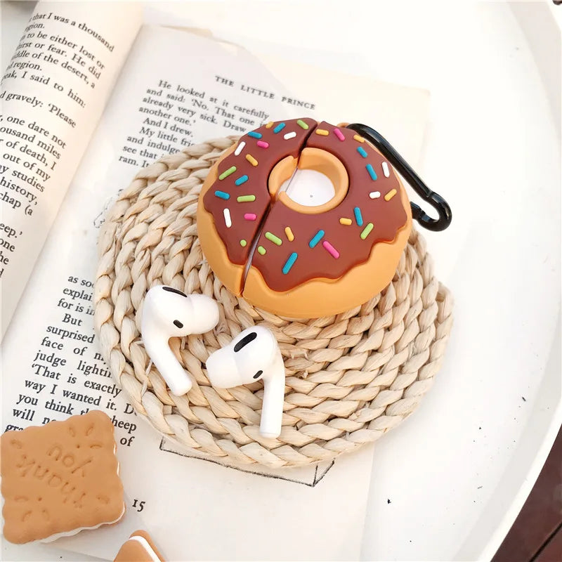 3D Donut Silicone Earphone Case For Airpods Pro Cute Cartoon Luxury Box Cover For Airpods 1/2 Headphone Case For Airpods 3 2021