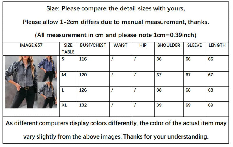 Girl Blouse Puff Long Sleeve Boho Denim Shirts Women Tops Vintage Cotton Blusas Casual 2023 Spring Autumn Loose Cowboy Shirt