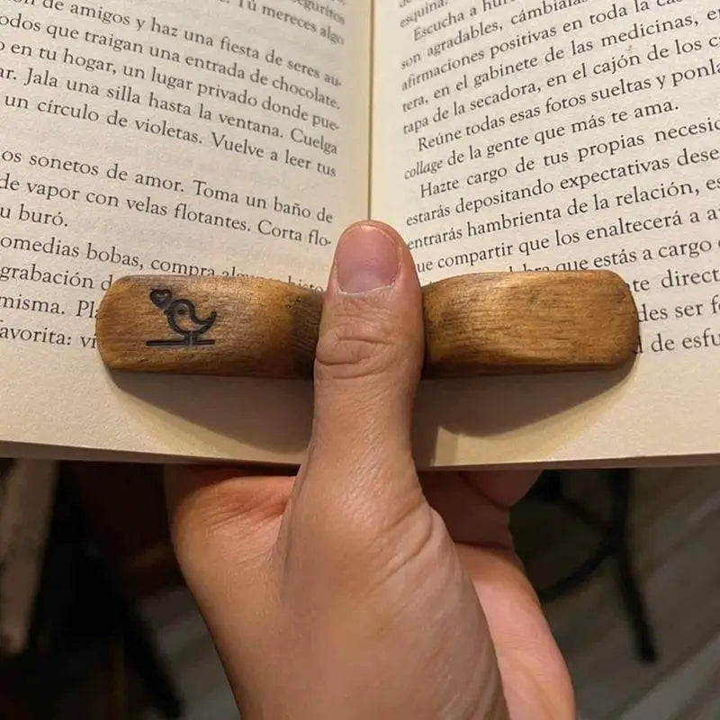 Unique Handmade Thumb Book Page Holder Book Expander Thumb Bookmark Wood Page Spreader BookSupport Office Worker Reading Book