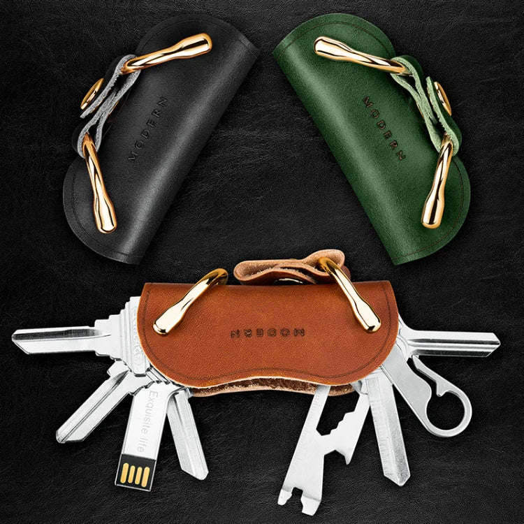 Brand New 100% Genuine Leather Smart Key Organizer Holder Key Chain Key Wallet Creative Travel Man Woman Gift