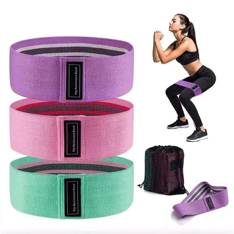 Exercise Fitness Resistance Bands Hip Stretch Yoga Legs Butt Anti Slip Band Elastic Fitness Workout Equipment Training Belt