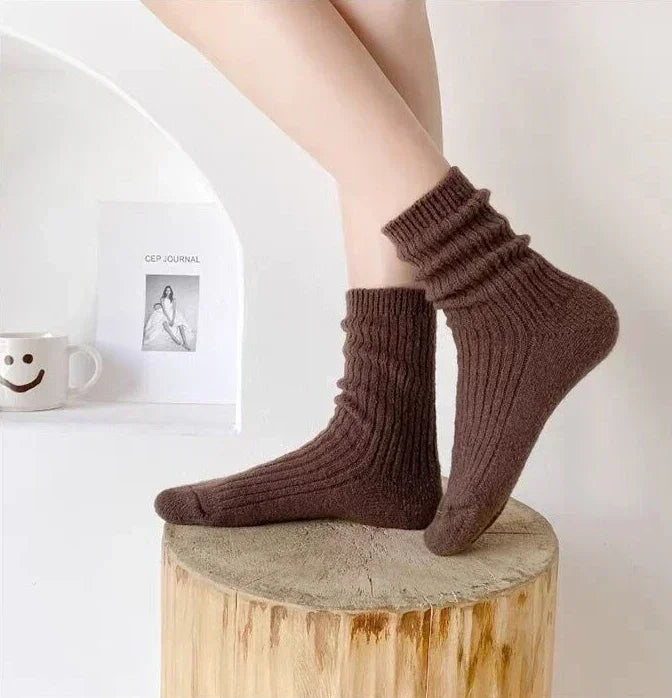 Thermal Wool Cashmere Long Sock for Women Homewear Sleeping Thicken Warm Crew Socks Women Socks Autumn Winter Calcetines Mujer