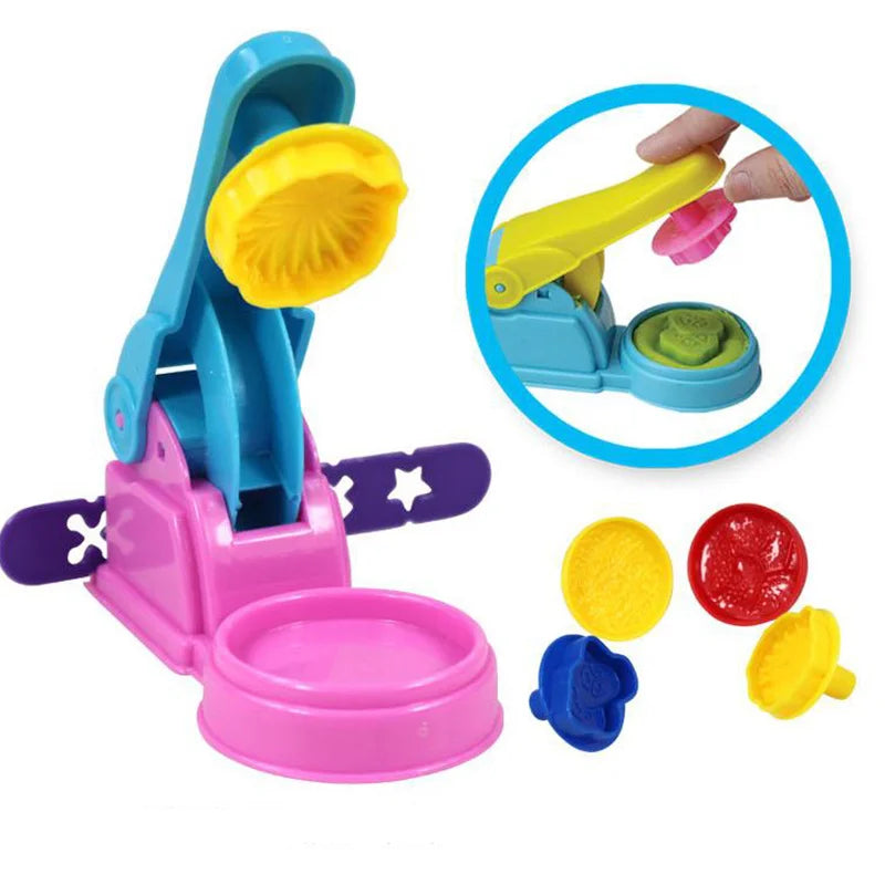 DIY Playdough Clay Plasticine Tools Set Cute Noodle Machine Mould Playdough Playsets for Kids Noodle Maker Kitchen Toy Gifts