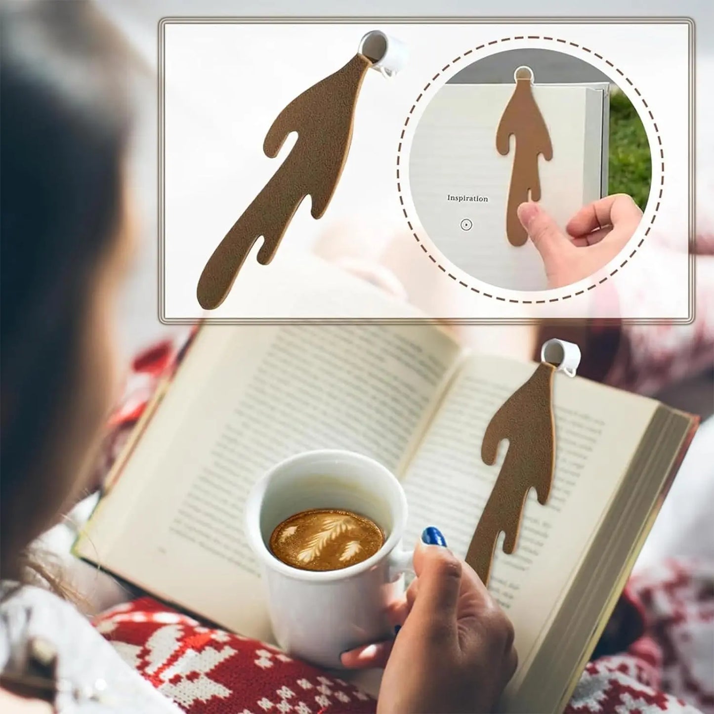 New Spilled Coffee Bookmark Corner Marker For Reading Funny Bookmarks Book Marks For Reading Corner Bookmarks Kids Gifts